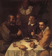 VELAZQUEZ, Diego Rodriguez de Silva y Three Men at a Table oil painting artist